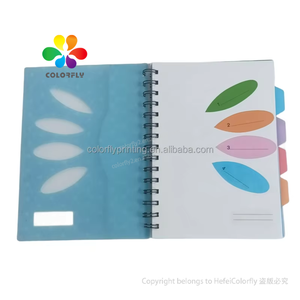 Pp Abdeckung bunte niedliche spiral gebundene Spule Notebook 5 Thema mit farbigen Index Tab Teiler - Product Image 5