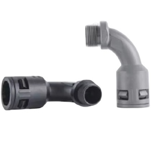 UL94V-2 chứng nhận ROHS Đen cong nhanh chóng phụ kiện đường ống khuỷu tay linh hoạt điện Nylon sóng ống ống dẫn phụ kiện - Product Image 1