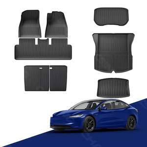Lüks 3D TPE araba paspaslar modeli 3 Y tüm hava halı kapak Tesla için ön arka gövde Mat Set 2022 2023 2024 2025 - Product Image 6