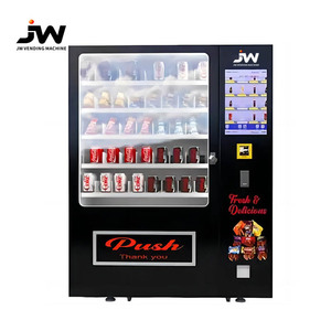 JW Commercial Grade Gekühlter Einzelhandel automat für frische Salat eier mit Lebensmittel aufzug und Glasfront