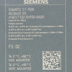 6ES7532-5HF00-0AB0 Nuevo punto original. PLC SIMATIC S7 1500 Módulo de salida analógica