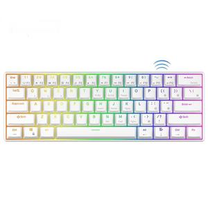 Teclado LED 60% al por mayor tipo C RK 61 teclas mini 2,4 OEM 60% RGB hotswap retroiluminado recargable rk61 Teclado mecánico Gaiming