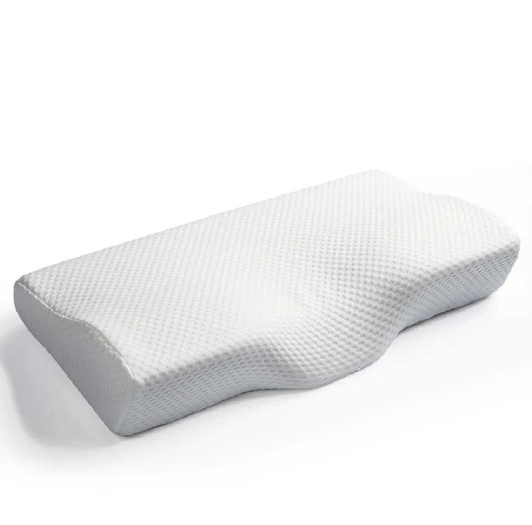 Travesseiro de látex dobrável, suporte portátil ao pescoço em forma de onda, memória natural, massageador