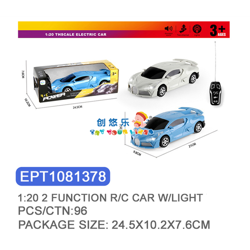 EPT1081378-1:20 2CH Auto RC alla Moda con Luci (96 pz/scatola)