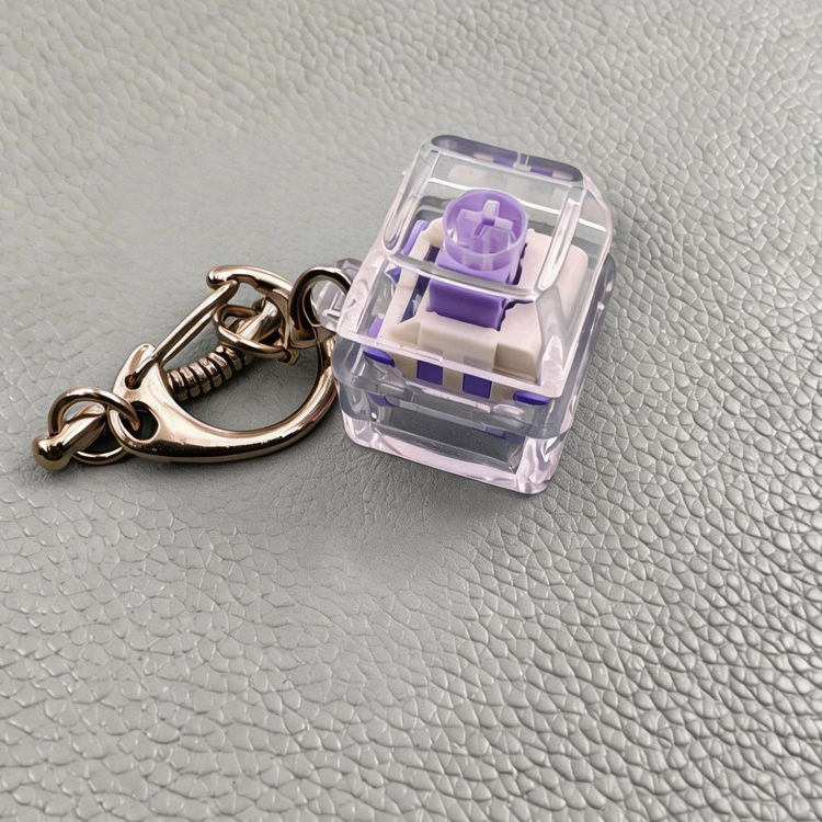 1 tecla transparente+morada