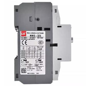 Série original do MEC do protetor do motor do disjuntor 3P do <span class=keywords><strong>LS</strong></span> de 100% MMS-32S 0.63-1A 1-1.6A 1.6-2.5A 2.5-4A 4-6A 5-8A 6-10A 380V