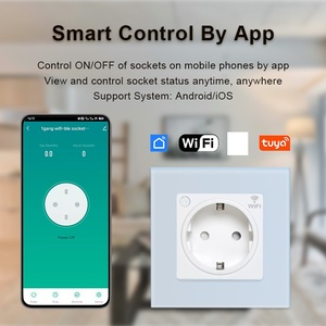 CNSKOU Factory Crystal Panel Control remoto TUYA Ewelink WiFi Power Connected Plug Power Smart Socket Eu - Product Image 5