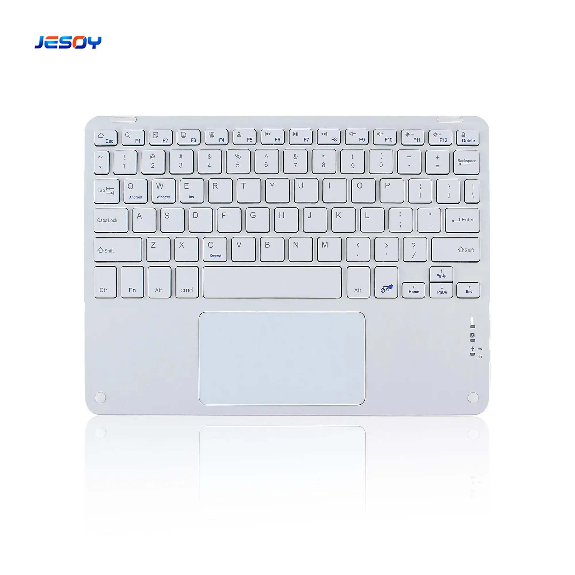 78 kunci Touchpad logam Bluetooth Mini, Keyboard tanpa kabel dengan tablet dan Laptop Smartphone untuk Ipad Pro Air 4 11 10.9 inci