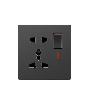 Enchufe de interruptor estándar de Arabia Saudita, se acepta personalizado, 1 Gang, 5 pines, interruptor de enchufe multifuncional, enchufe de interruptor de pared 16A
