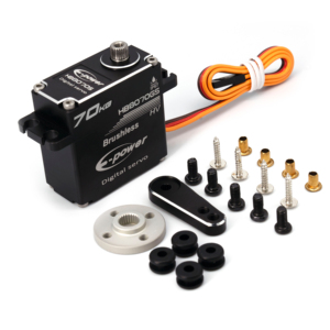 E-Power 14V 0.09S เกียร์โลหะแรงบิดขนาดใหญ่70kg เซอร์โวดิจิตอลไร้แปรงสำหรับ1/8 1/10รถยนต์รุ่น RC