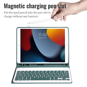带键盘的硅胶平板皮套，适用于Ipad Mini 6套软笔槽8.3英寸磁性全包超薄 - Product Image 6