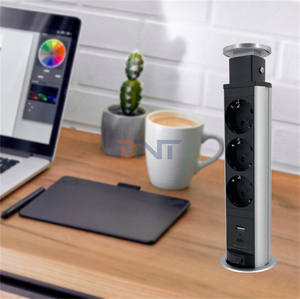 Toma de corriente emergente de 3 salidas con cargador USB rápido, toma de mesa 1A1C para encimera de cocina - Product Image 2