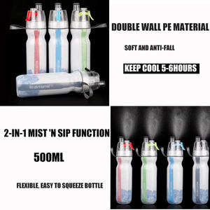 <span class=keywords><strong>O2cool</strong></span> Hawaii Thiết Kế Sáng Tạo Phun Uống Chai Nước Đôi Tường Cách Nhiệt Lạnh 590Ml 470Ml Sinh Viên Trường Nước Chai - Product Image 3