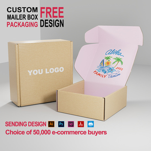 Fabrik Großhandel Custom Printed Blank Verpackungs box Plain Wellpappe Pink Versand karton für Papier box - Product Image 1