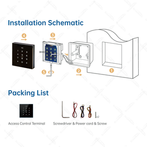 Trudian Metall Externe wasserdichte Touch-Tastatur RFID-Kartenleser HF 13,56 MHz Frequenz netzwerk Standalone-Tür zugangs kontrolle - Product Image 4
