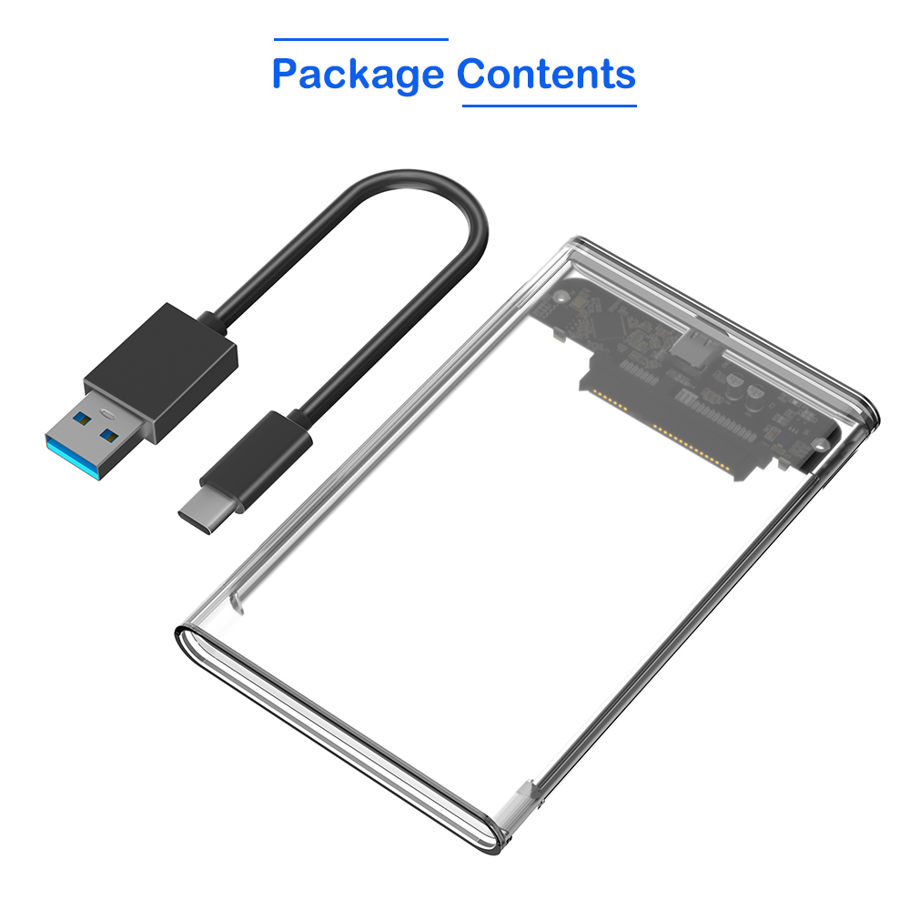 Blanc --- USB 3.1Type-C vers SATA 2.5