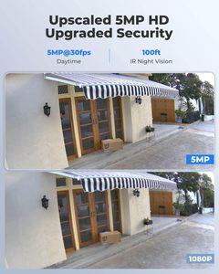 5MP HD กล้องรักษาความปลอดภัยกลางแจ้ง POE bullet IP กล้อง100ft IR วิสัยทัศน์กลางคืนสมาร์ทกล้องกลางแจ้งทำงานร่วมกับสมาร์ทบ้าน - Product Image 2
