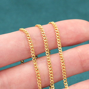 Produk populer 2025 produk baru gelang kalung rantai Tautan Kuba diisi emas 14k untuk perhiasan wanita pembuatan DIY - Product Image 2