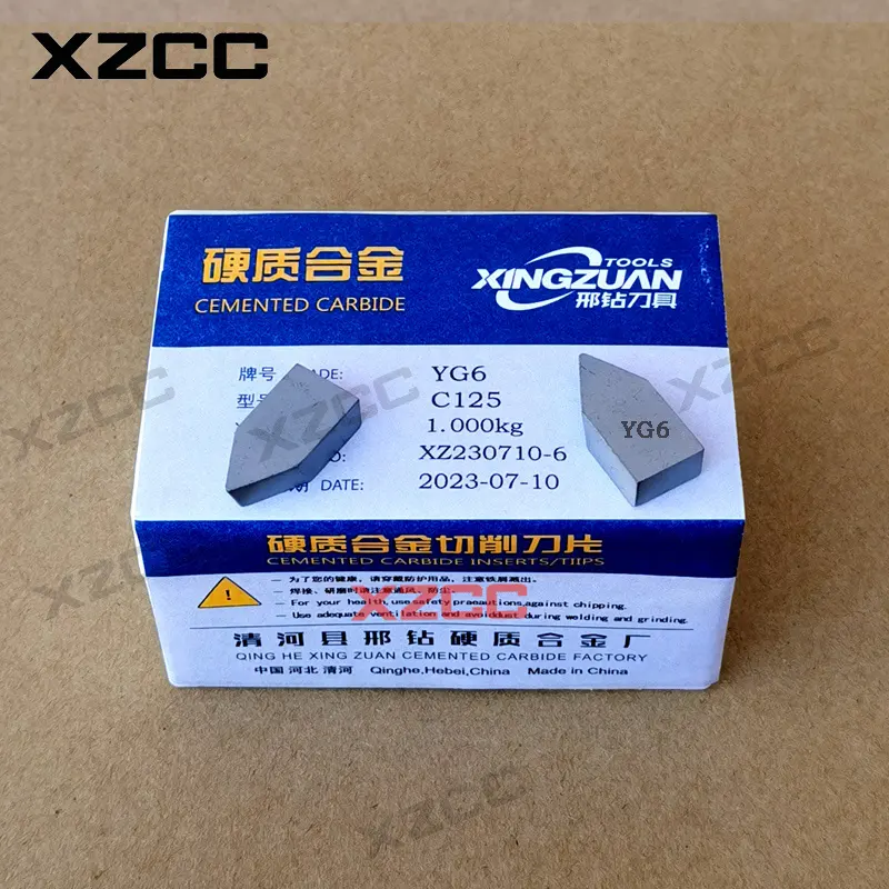 Inserti brasati in metallo duro zhuzhou punte in metallo duro yg6 utensili per tornio con punta in carburo di tungsteno BK8 H10 C122 C125 C107 C109 H1X punte da taglio