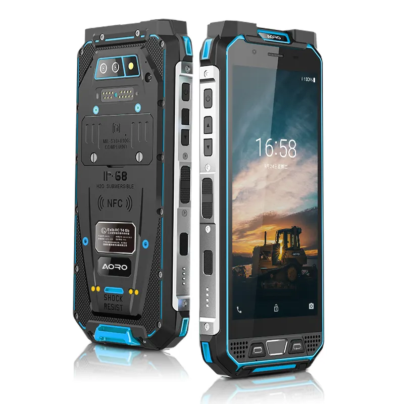 Dokunmatik ekran Atex Gps cep telefonu kendinden güvenli patlayıcı ATEX bölge 1/21 LTE patlamaya dayanıklı telefon Ip68 Smartphone
