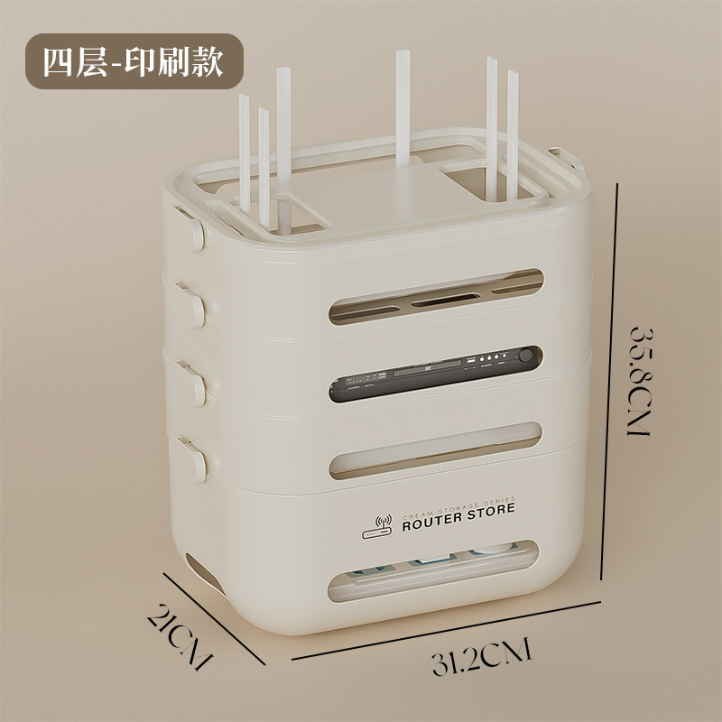 Router storage box, English style, four layers