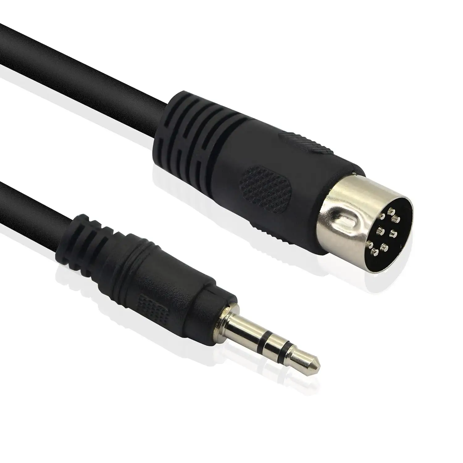 Cable DIN de 8 pines a 3,5mm macho a 3,5mm TRS macho convertidor estéreo Cable de audio para MP3, PC, TV, Android a estéreo Vintage