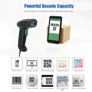 Escáner de código de barras con Bluetooth industrial QR actualizado, lector de código de barras 2D 1D, protección contra caídas, escáner de mano - Product Image 5