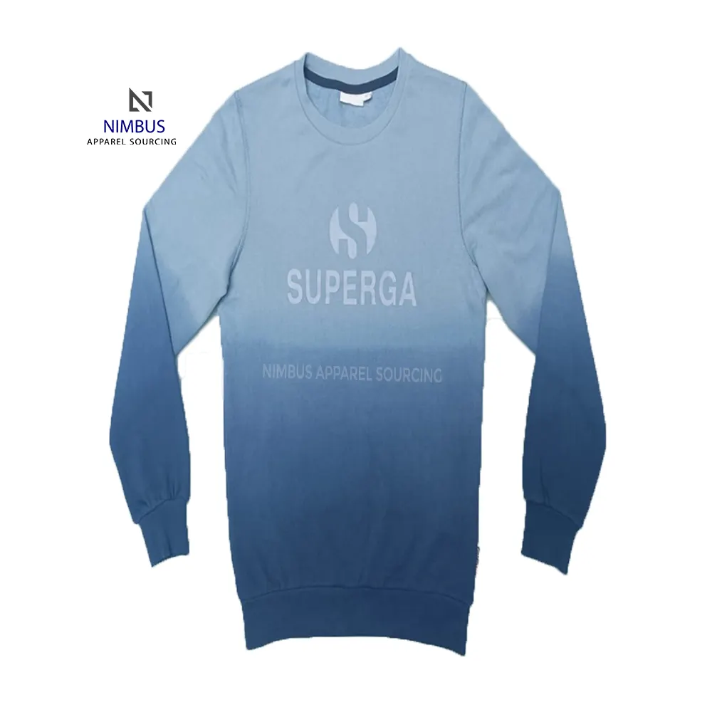 Dip Dyed Sweat Top Sweat-shirt surdimensionné O Neck Blanket Sweat-shirt grande taille pour femmes Vente en gros Prix bon marché du Bangladesh