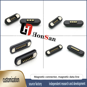 Akıllı Pitch 2.2mm Pcb lehim tipi bahar yük başlığı modüler mıknatıslar temas şerit erkek kadın 6 Pin manyetik Pogo pinli konnektör - Product Image 4