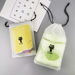自定义徽标磨砂pe塑料网兜最小起订量100pcs - Product Image 1