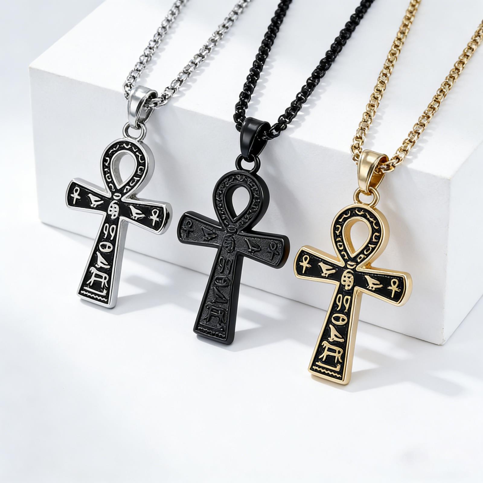Pendentif simple couleur acier