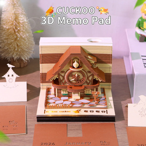 <span class=keywords><strong>Cuckoo</strong></span> Đồng Hồ 3D Notepad Giấy Trang Trí Thu Nhỏ Sáng Tạo Bằng Văn Bản Pad Quà Tặng 3D Mô Hình Chơi Memo Pad Với Ánh Sáng - Product Image 3