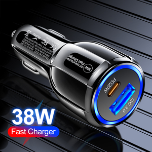 QC 18W PD18W ile 38W 1U 1C araba şarjı hızlı şarj tip-c için akıllı saat ve telefon elektrik elektronik ürün - Product Image 6