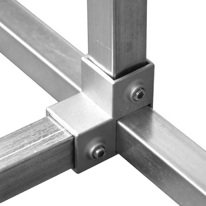Hot Selling Five-<strong>Way</strong> Plane <strong>Square</strong> Tube Frame Sliver Color Manufacturing Round Head Code Casting Key Clamp <strong>square</strong> Fitting - Product Image 1