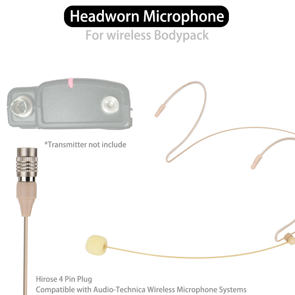 Beige (Hirose 4 broches pour Audio-Technica)