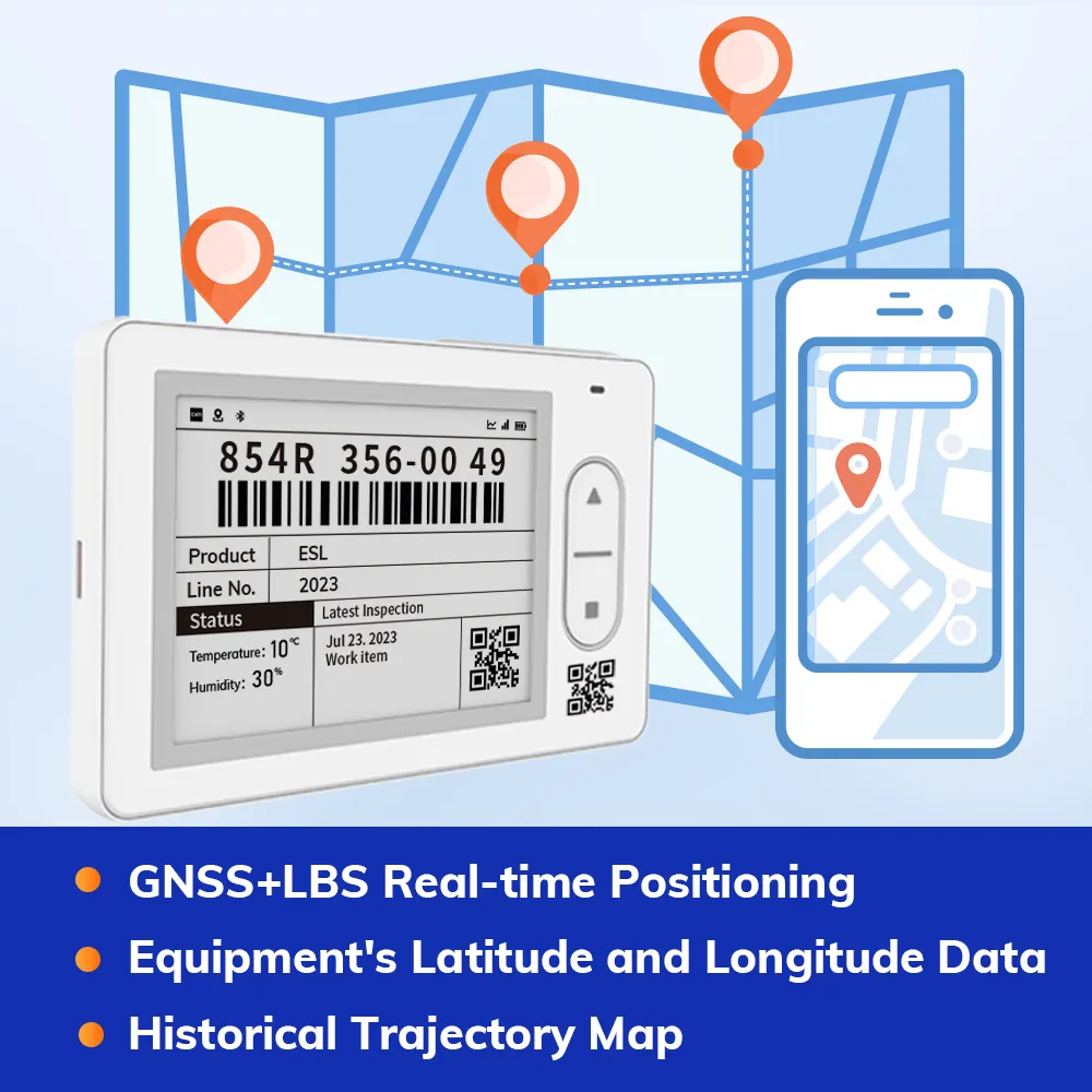 MinewTag 맞춤형 스마트 Ble E-ink 디스플레이 운송장 GPS 데이터 로거 추적기 2 개의 프로브가 있는 온도 및 습도 센서