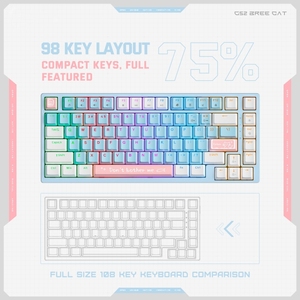 100% probado OEM G52 82 teclas RGB iluminación Teclado mecánico con cable para juegos de negocios tipo ordenador interruptor marrón