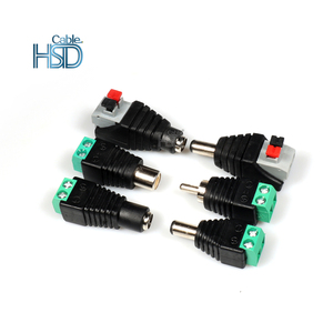 プッシュボタンスタイルDC電源ジャックプラグアダプタコネクタ12Vオスメス2.1X 5.5MMCCTVカメラ/LEDストリップ用DC電源コネクタ - Product Image 5
