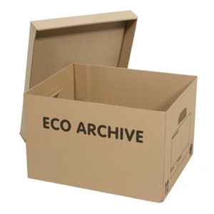 Cajas de cartón de papel corrugado para almacenamiento de archivos, con asas, para el hogar, con tapa, A4 - Product Image 5