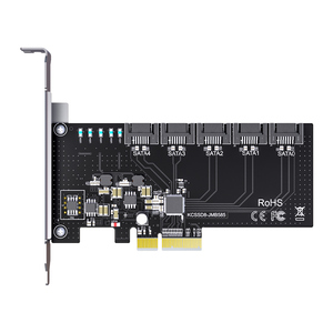 MAIWO PCIe X 4 to 5 X 3.5&quot;/2.5&quot; SATA HDD/SSD Expansion Adapter Card With <strong>Software</strong> RAID <strong>Function</strong> <strong>Computer</strong> Hardware