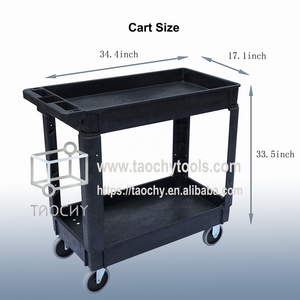 4輪収納サービスカートプラスチックユーティリティカートローリングツールカート多機能トロリー - Product Image 5