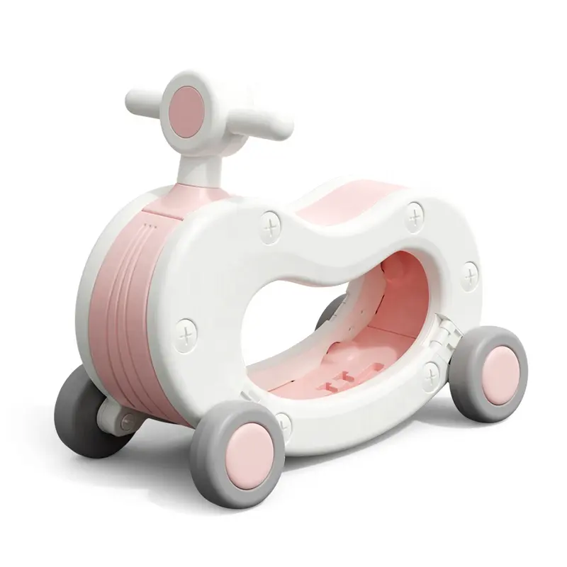 Mainan selop ayunan bayi roda Universal, mainan dorong kuda goyang skuter anak murah mainan anak berkendara di mobil sepeda geser anak-anak
