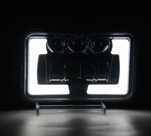 ไฟ LED สำหรับทำงานขนาด4*6ไฟ45W ลำแสงต่ำและแหวนนางฟ้าสุดเจ๋งโคมไฟทำงาน LED ขนาด7นิ้วไฟหน้าโปรเจคเตอร์อัตโนมัติ - Product Image 4