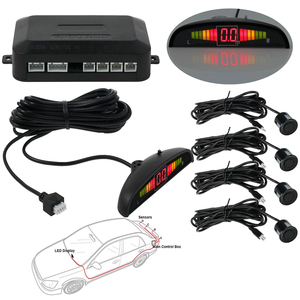 Sensor de estacionamiento automático, Kit de pantalla LED, Radar de estacionamiento automático con 4 sensores, sistema de detección de Monitor de marcha atrás - Product Image 1