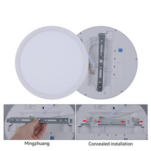 New Modern Indoor Living Room Recessed Surface Mounted <strong>3</strong> Colors Dip Code radar Control 18w 24w Round Led Ceiling Panel <strong>Light</strong> - Product Image 2