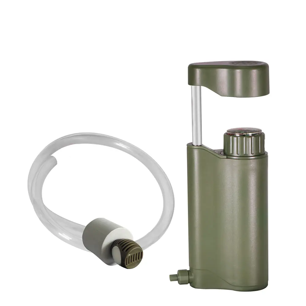 Portable Water Booster Purifier Pump with Replaceable Carbon 0.01 Micron Water Filter 4 Stages Filtration