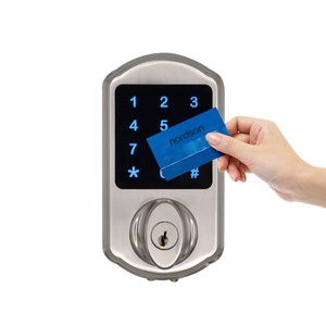 Ordson-cerradura digital inteligente con pantalla táctil, lector de tarjetas independiente con llave mecánica para puerta de metal y madera