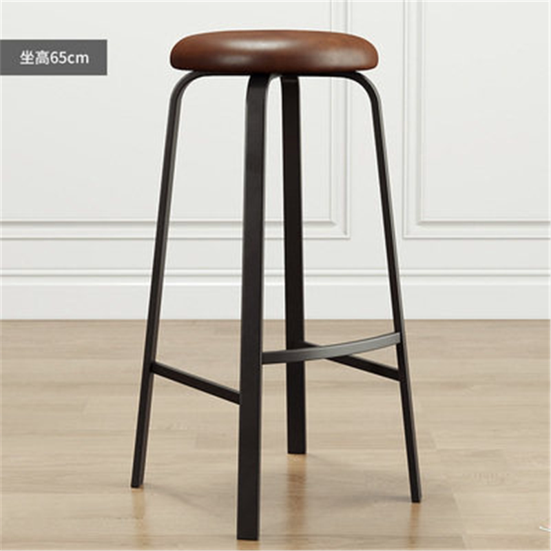 65 cm height-brown leather seat cushion