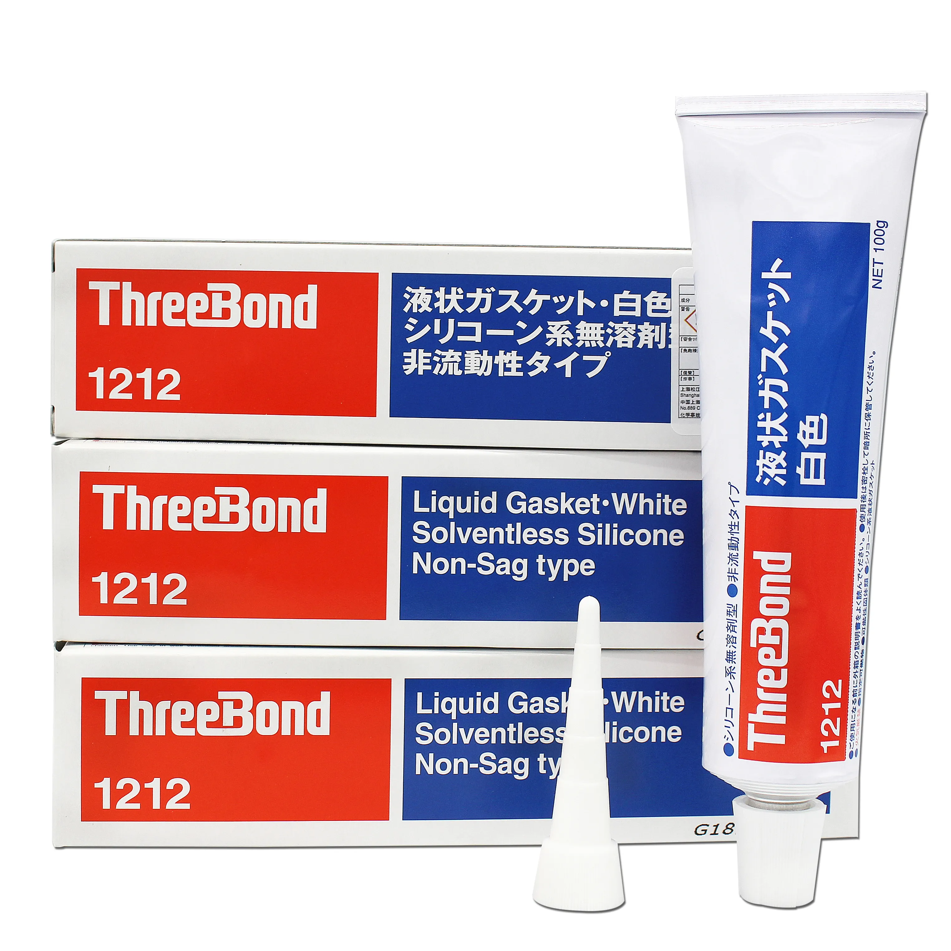 Japonya Threebond1212 su geçirmez dolgu yüksek viskozite beyaz tutkal mekanik silikon dolu 100 g/adet
