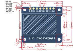 1.14 pollici IPS Schermo LCD Modulo Display OLED 135*240 RGB TFT per Arduino ST7789 LCD Consiglio SPI Pieno colore HD OLED 8pin FAI DA TE